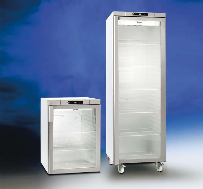 Visibility is enhanced by glass Glass-doored refrigerators are ideal for storing items at commercial workplaces and for displaying product ranges. Items are highly visible and easily accessible.