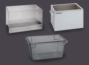 Open Bath Tanks Open Baths Acrylic Bath Stainless Steel Bath These open baths are recommended for use with PolyScience Immersion Circulators or where a container with the corrosion resistance of