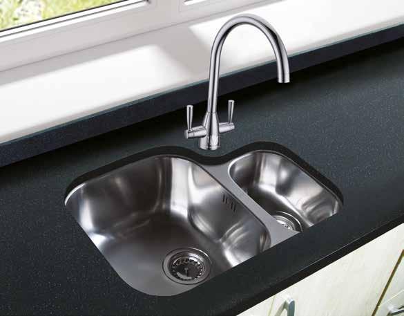 16 Dion The Dion undermount sink is practical with its