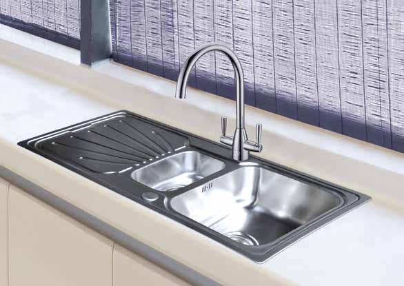 20 Apollo The Apollo sink is a traditional sink in brushed steel that would look good in any