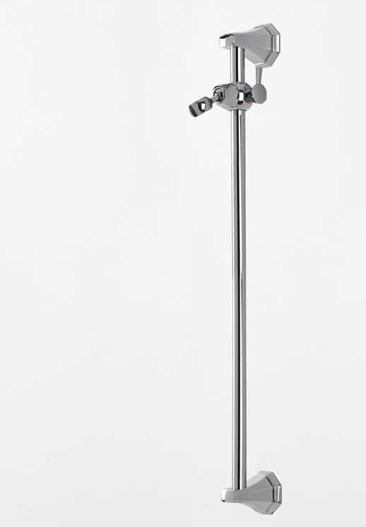 the deco collection shower A Perrin & Rowe shower is not to be taken lightly, literally. Weighing in at 3kg, each valve is engineered from solid brass.