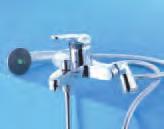 Wall Bath Shower Mixer with Shower Kit B1989AA Chrome Plated 136.