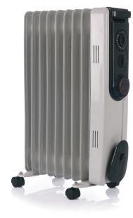 Space Heating Riviera Oil Filled Radiator 0.7, 1.5 and 2.0 kw p. 102 Usage 0.7 kw model 1.5 and 2.0 kw model Portable heater for home and office use.