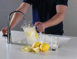 Features and Benefits Stylish and practical Zen range tap included to be counter mounted (suitable to fill sports bottles/ carafes) Instant high quality filtered drinking water High quality taste and