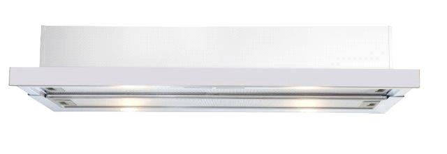 Filters (washable) Optional Carbon Filter (CF110) Optional 125mm Ducting 90cm Slide Out (Ducted) Rangehood - 40mm High Front Fascia 440m3/h, Twin Motor & 3 Speed Fan Halogen Lights Aluminium Grease