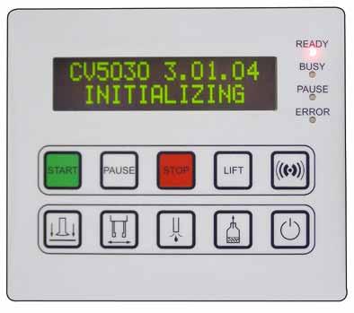 5. Operation 5.1 Control panel functions The control panel Fig. 32 is provided as an example only and shows a valid start display for this instrument. Fig. 32 The control panel field consists of a membrane keyboard with ten pushbuttons, four LED indicators and a two-line LCD display.