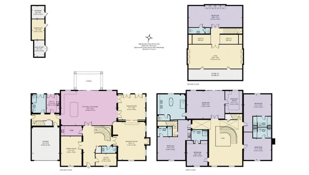Approximate Gross Internal Floor Area 764.4 sq.m./8,228 sq.ft. This plan is for guidance only and must not be relied upon as a statement of fact.