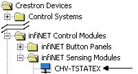 Crestron CHV-TSTATEX infinet EX Thermostat Programming with SIMPL Windows NOTE: While SIMPL Windows can be used to program the CHV-TSTATEX, it is recommended to use SystemBuilder for configuring a