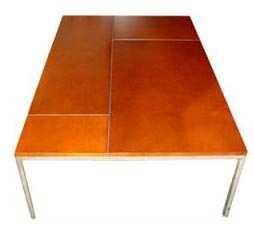 Iron low table, with designs.