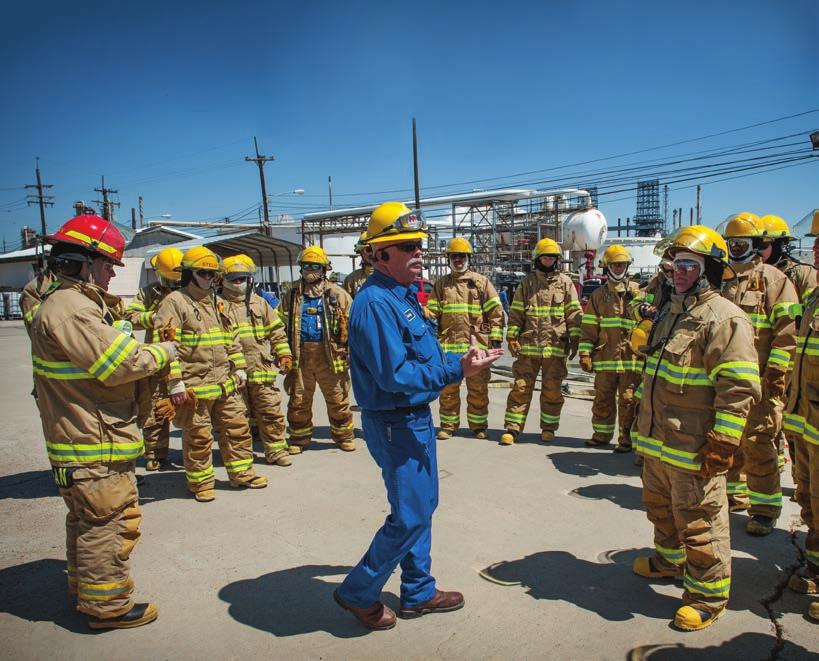 Behind the Numbers MPC firefighters at the company s Galveston Bay refinery in Texas City, Texas, participate in a training exercise. MPC s refineries in Garyville, La.; Detroit, Mich.; Robinson, Ill.