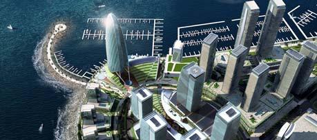 [3] Dubai Maritime City Creek Towers & Plaza, Dubai, UAE Building area Total floor area Structure Floors Building height