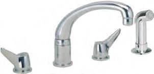 LKD2230 Twin handle deck mount faucet with cast spout and wing