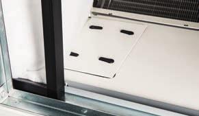hood and free access to cleaning ports Access doors in front of and behind the plate heat exchanger, extendible damper
