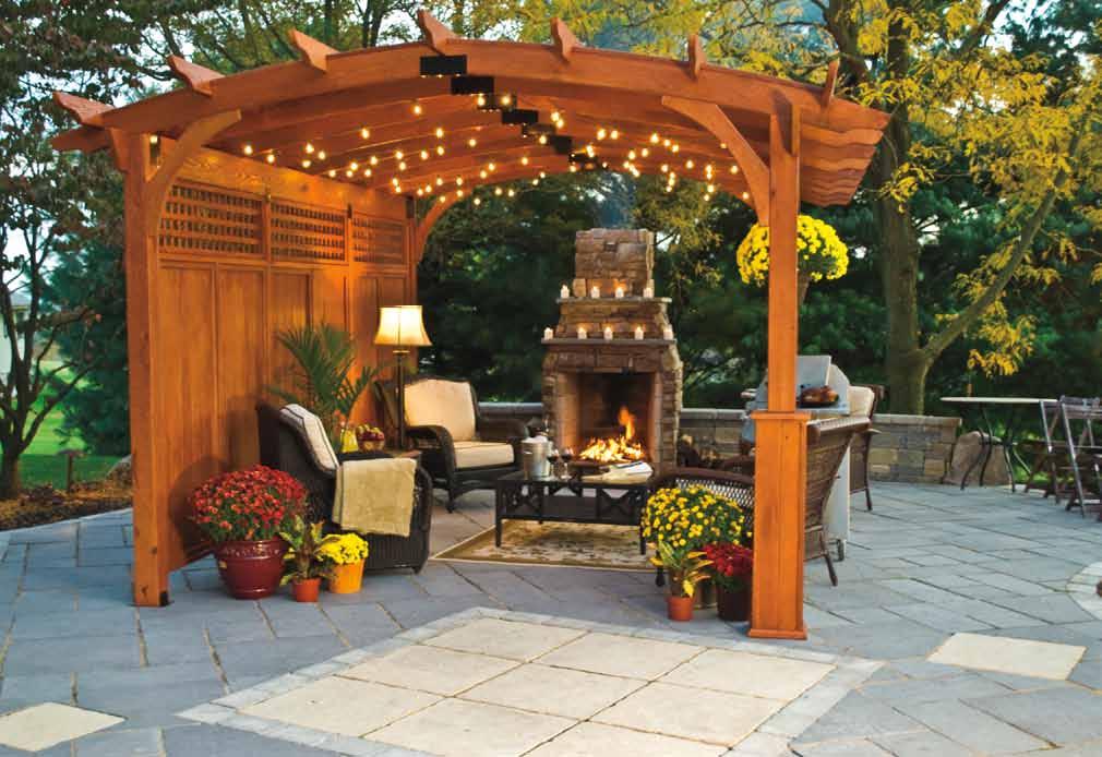 euros required. Create this warm, sophisticated look with a Hearthside Pergola.