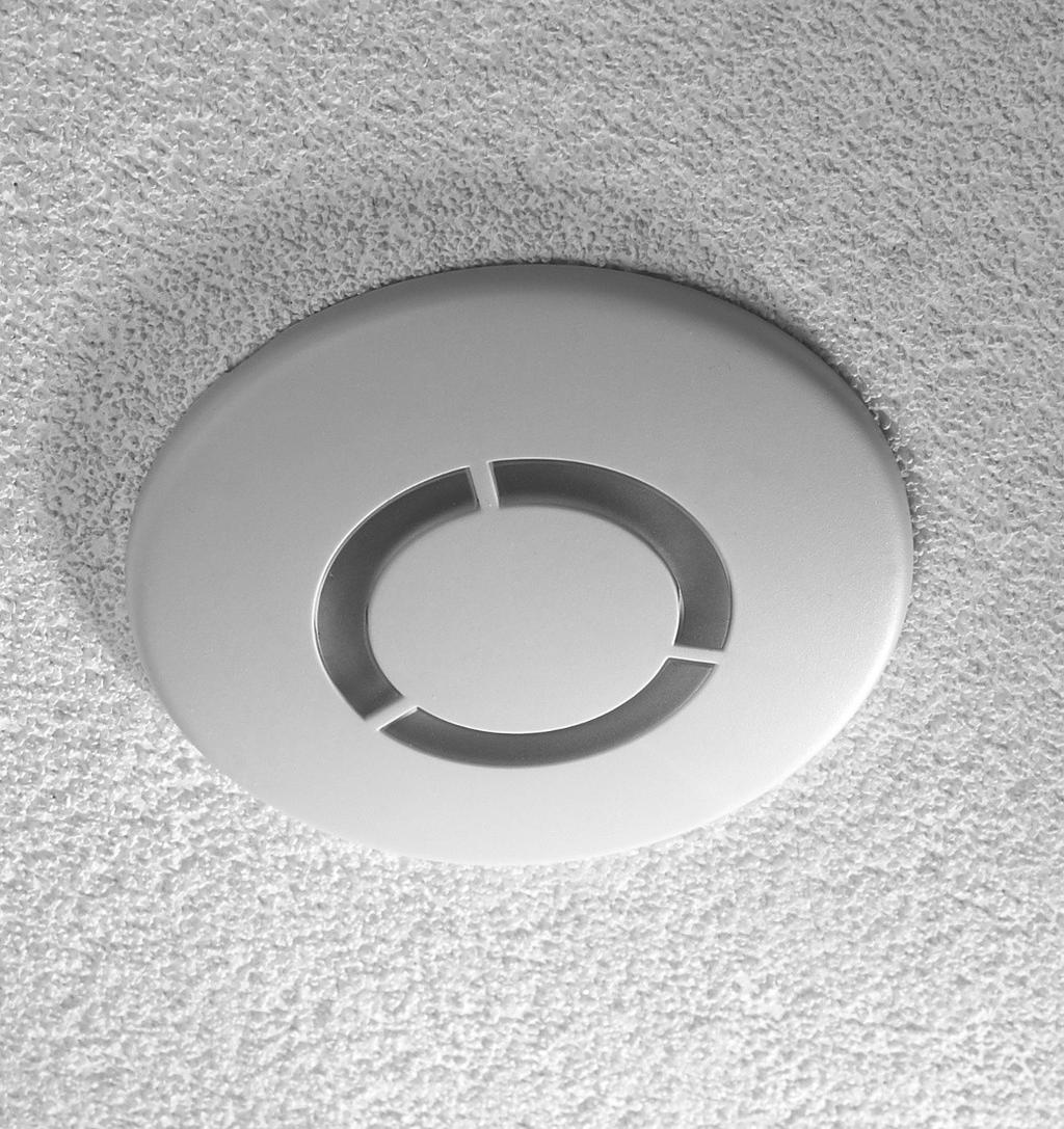 Functioning as a presence detector, the unit can turn lights on when a room is occupied and off when the room is empty.