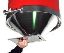Standard Drum Cones Spark Resistant Replace your drum lid with a Cone and Clamp Collar to reduce dust while dispensing dry material.