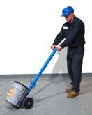 Place your pail weighing up to 200 Lb. onto a dolly to move it around on four 3 swivel casters. Helps employees safely move pails around and reduce repetitive lifting.