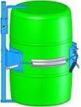 55-gallon plastic drum with top rim Vertical-Lift Drum Pourers Part #