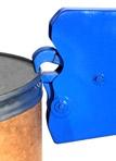 Options for handling other drums: Top Rim Clamp for 55-gallon rimmed plastic drum (below). Bracket Assembly for fiber drum or rimless plastic drum. Diameter Adaptors for smaller diameter drum.