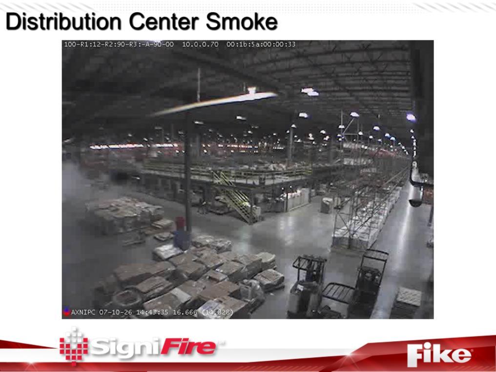 A smoke emitter was set up on the left side of the screen and smoke is drifting into the camera s field of view.