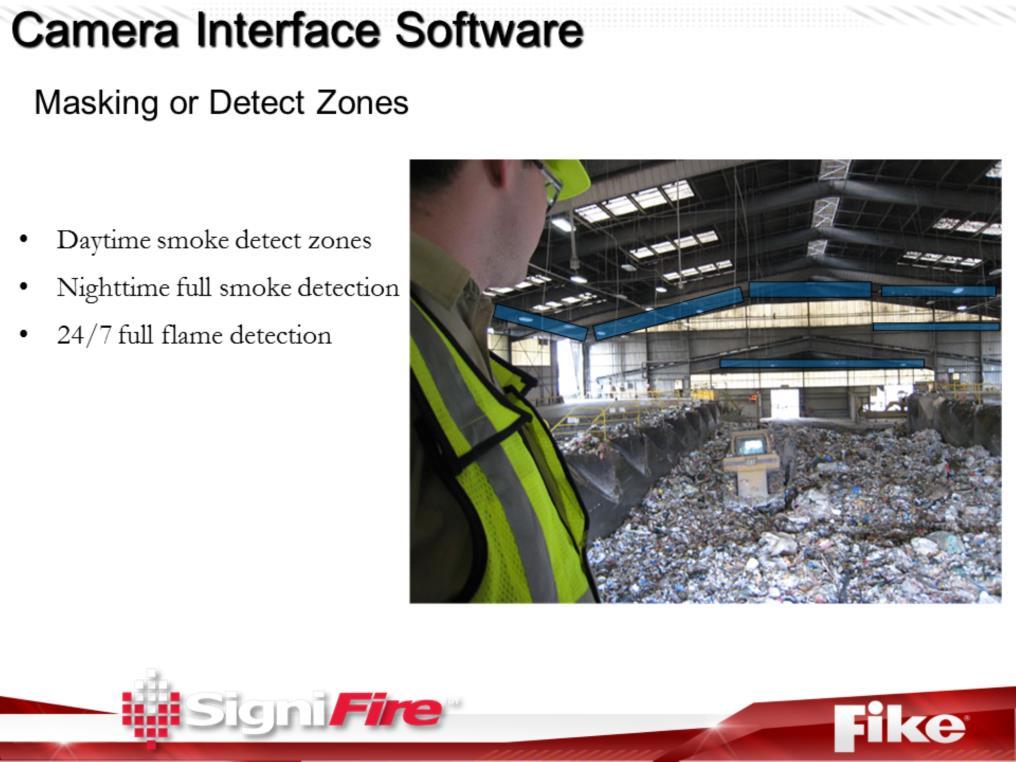 Shown here is a waste process facility where the AHJ requires flame and smoke detection. Smoke detection is a challenge for any smoke detector in this environment.