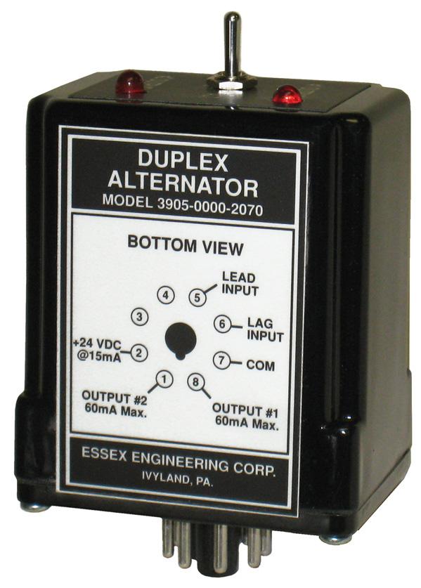 MODEL 3905 DUPLEX ALTERNATOR.... A reliable, modular unit designed specifically for use with the Model 2410 Controller to provide alternation.