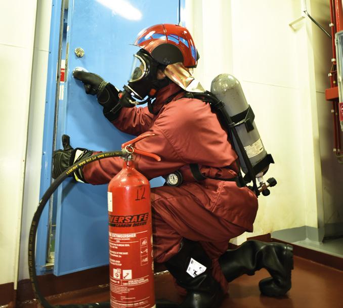 The Training Manual has valuable information and should be studied carefully, but it is only by using the equipment during fire drills that confidence is gained.
