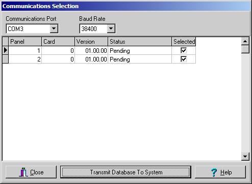 Installation 3. Send the CU database (sometimes called the project or expected database) to the control panel.