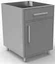 Base Cabinets Design Tips: Finished and s are not included with the cabinets and must be purchased separately; unless otherwise noted BASE WITH FULL HEIGHT DOOR " HIGH " DEEP SKU s cubes IN STOCK One