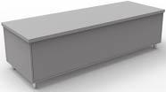 required for door and drawer clearance when using with another base to make an L-shape Available width: 48" Counter top reminder: BCFFSP adds 1" to cabinet s width to align with adjacent cabinet