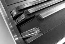 aluminum drawer pulls w/ black plastic endcaps