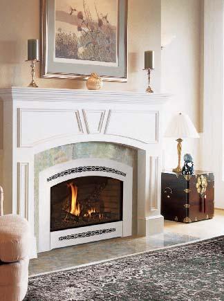 ARCH FACE The Arch face, with its soft curve, creates a perfect frame for the warm, dancing fire produced by the Ravelle fireplaces.