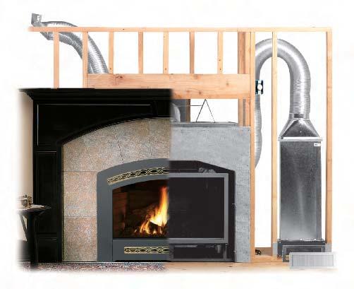 *These dimensions include the 3/4" stand-offs. RAVELLE 42 HEATING CAPACITY* UP TO 2,250 SQ. FT. FIREPLACE WEIGHT 250 LBS.
