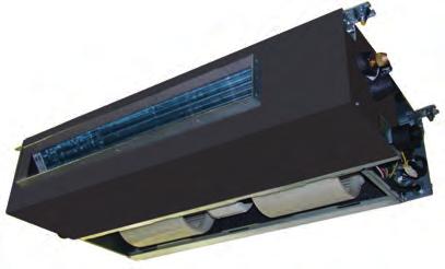 The return air ducting can be connected to the end of the cabinet or the bottom blank off plate can be removed for bottom return configuration.
