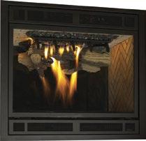 The 864ST GS2, a fireplace with two points of view. You can personalise each room using a different face on each side of the fireplace.