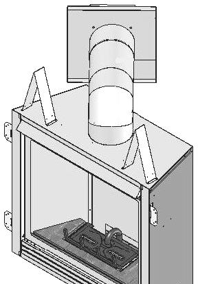 VENTING DIMENSIONS FOR MINIMUM CORNER INSTALLATIONS Vent Opening Dimensions: 12-1/2 (318mm) H x 10-7/8 (276mm) From Floor or Hearth to Vent Opening Center: 37-7/8 (962mm) From Corner to Vent Opening