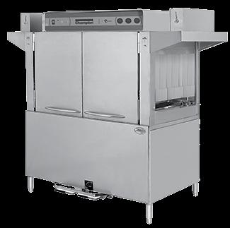 E-Series Rack Conveyors Standard Features ENERGY STAR Qualified One-piece stainless steel upper & lower spray arm assemblies Standard vertical opening accommodates 18" x 26" sheet pans (excludes FF