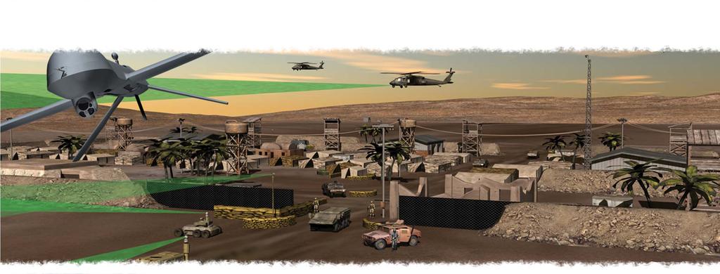 FULL SPECTRUM SOLUTIONS INTEGRATED BASE DEFENSE Common Operational Picture Data Fusion and Automation Threat Detection & Assessment UGV/UAV Control Fixed & Expeditionary Multi-Sensor Integration