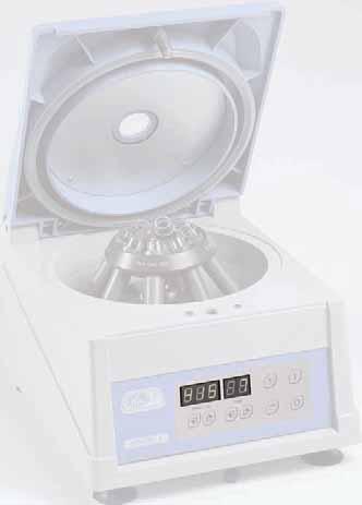 Centrifuge Centro-8-BL WITH ANGLE ROTOR FOR 7-15 ml TUBES AND 75 X 13 mm VAC (WITH ADAPTERS). FREE MAINTENANCE INDUCTION DRIVE MOTOR. Control panel features (see page 111). MODEL Part No.