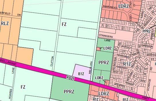 3 THE PROPOSAL 3.1 THE AMENDMENT It is proposed to rezone the land at 613-639 Bellarine Highway from the FZ to the C1Z, as illustrated below in Figures 4 and 5.