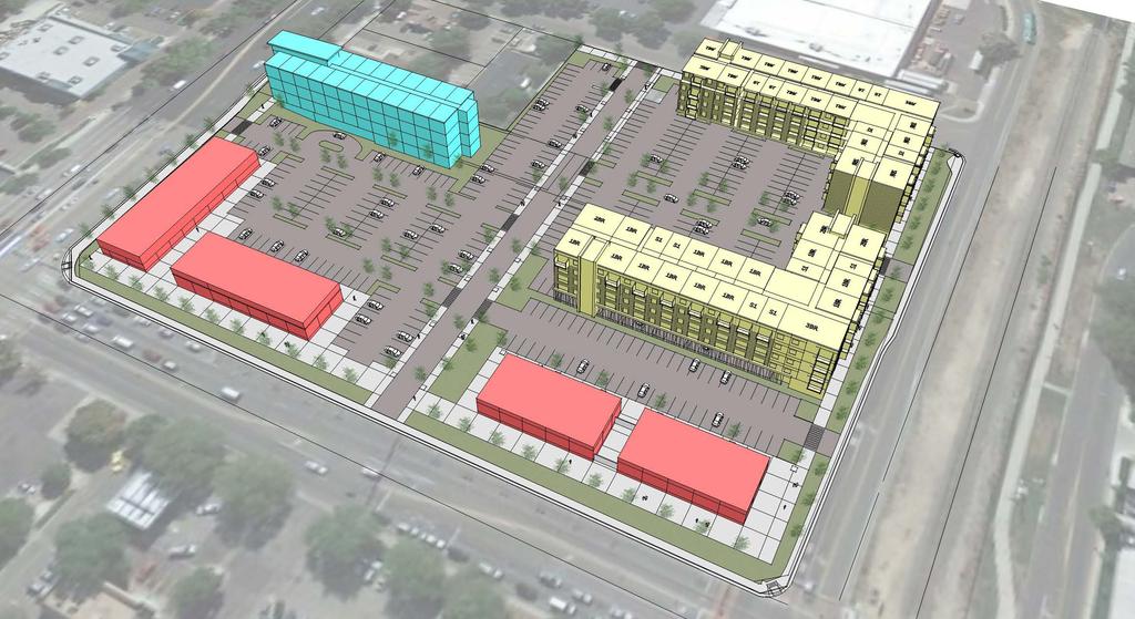 CONCEPT AERIAL THUNDERBIRD DR. HOTEL RESI. 02 S. COLLEGE AVE. 04 03 RESI. 01 PAD SITE 02 DRAKE RD. PAD SITE 01 McCLELLAND DR.
