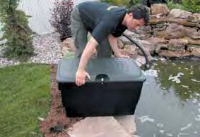 INSTALLING THE SKIMMER FILTER IN AN EXISTING POND Before you begin, you must drain the existing pond so