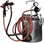 enables you to handle most any size job KW1200106 Paint Tank 2 Gallon with Pressure Spray Gun Working Pressure (Psi) 25 ~ 50 Average Air Consumption (l/min) 312 Tank Capacity