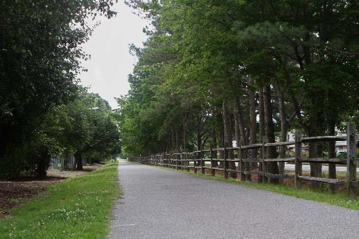 land uses Combination of trail facilities adjacent to roadways and off-road trails to create the
