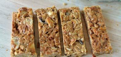 Granola Bars Many years ago people survived by collecting seeds and fruits in the wild. Make your own granola bars. They are a healthy snack choice.