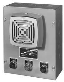 visual and audible indication of system operation and failure. Utilizes signal from system controller. Includes Model 69606 Alarm Horn mounted on enclosure door.