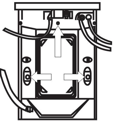 o The location of the three transit bolts are shown in the diagram opposite.
