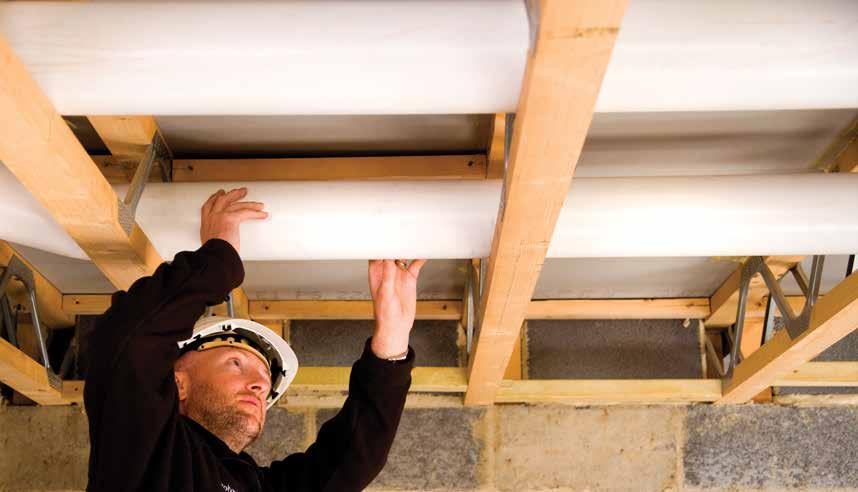 Complies with 21 Building Regulations and NHBC requirements* LABC registered Reduces heat loss and virtually eliminates the formation of condensation Insulates ducting passing through cold spaces and