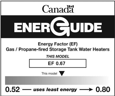 Canadian EnerGuide System Canadian EnerGuide Labeling System Gas Label Electric Label 64 Life Cycle Cost Analysis 22 21 20 19 18 17 16 23 15