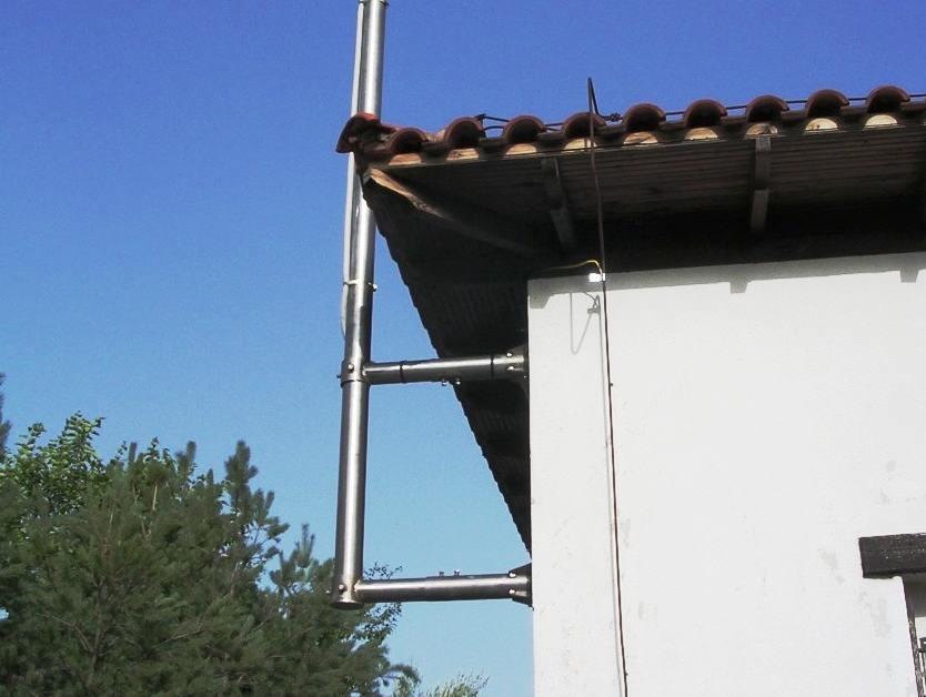 mounted on steel masts On roof
